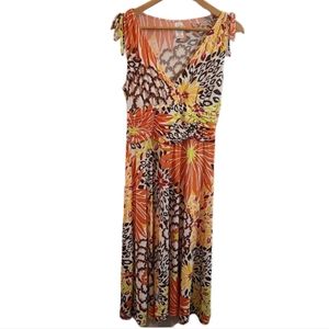 Avon Floral Colorful Midi Dress
